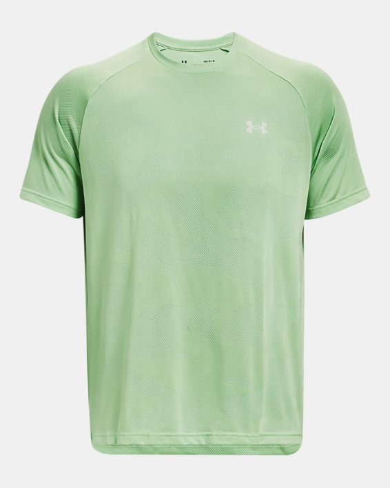Men's UA Velocity Jacquard Short Sleeve, Green, pdpMainDesktop image number 4